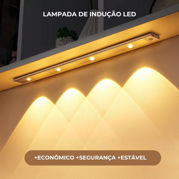 Lâmpada LED Magnética com Sensor de Movimento, Recarregável e Elegante [COMPRE 1 & LEVE 2]