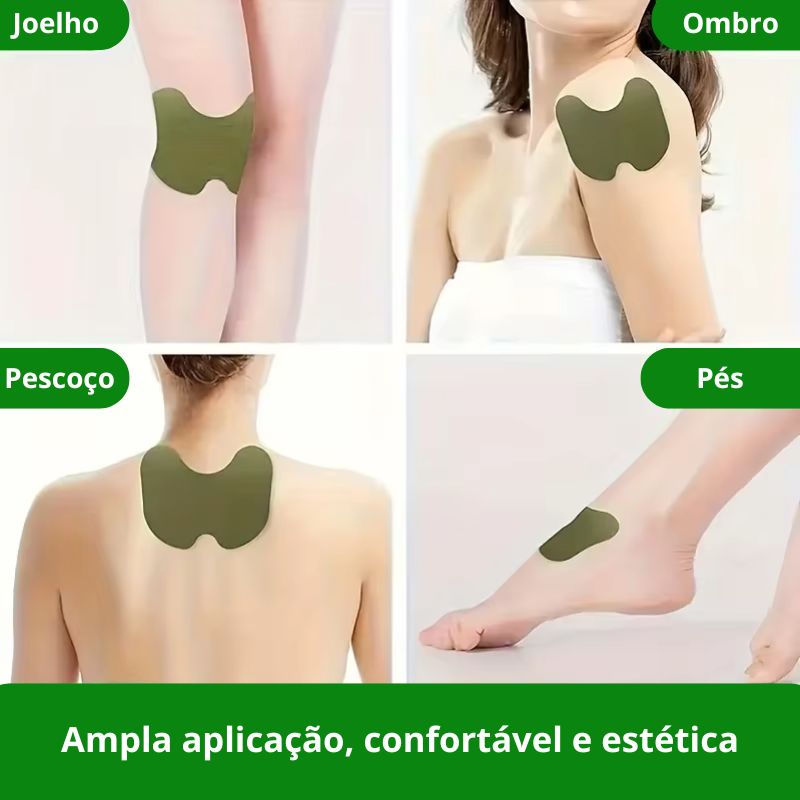 Kit de Adesivos Terapêuticos para Pescoço, Ombros e Joelhos - Alívio Térmico e Relaxante de Longa Duração.