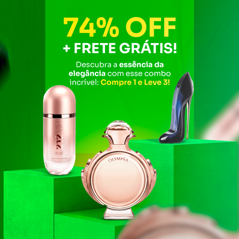 Promoção Kit de perfumes Compre 1 Leve 3 - (100ml) - Oferta Exclusiva